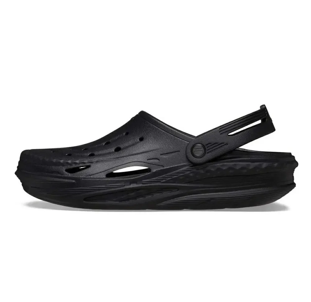 Crocs Unisex Adult Off Grid Clog, Men's Size 11 All Black Slip-On Shoes NEW